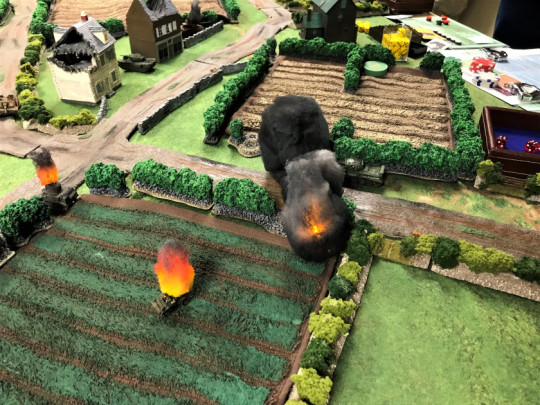 4 StuG IIIG takes out Dingo, while Churchill moves around Panther