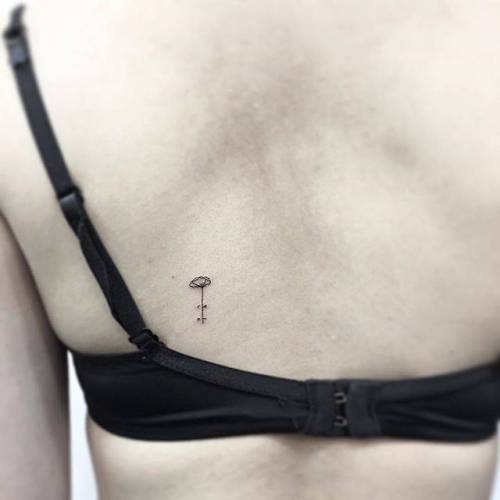 Tattoo tagged with: flower, small, jin, micro, line art, back, tiny, ifttt,  little, nature, minimalist, fine line
