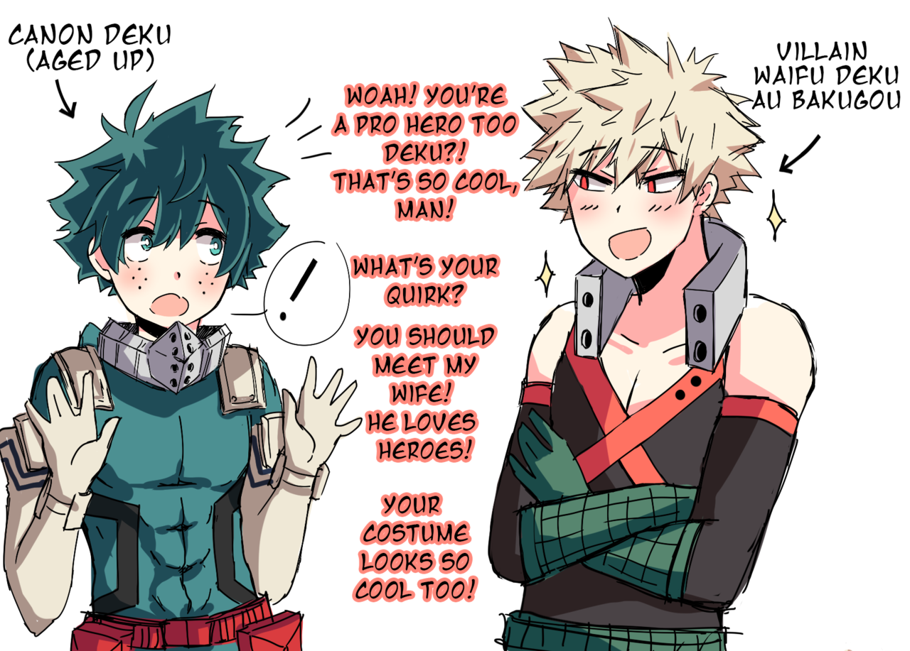 Kim's art dump — Canon Deku meets Villain waifu Deku’s husband...