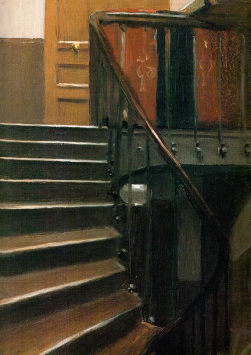 last-picture-show:Edward Hopper, Stairway at 48 Rue de Lille,...