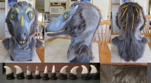 furuarts:This velociraptor fursuit head is currently for...