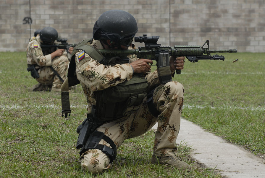 Military Armament — Colombian Special Forces Soldiers taking part ...