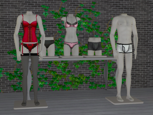 deedee-sims:Underwear mannequins!Many thanks to anon who...