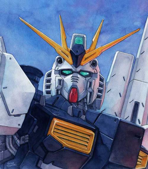 hectortrunnec:Nu Gundam commission. Prints...