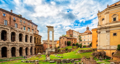 romebyzantium:An ancient open-air theatre in Rome: Theatre of...