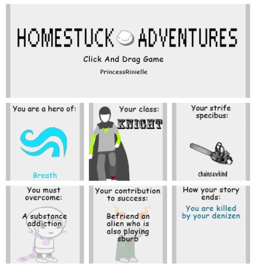 homestuck click and drag