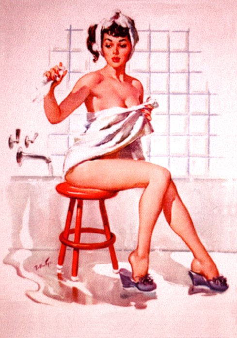 Vintage pinup girl by Joyce Ballantyne.