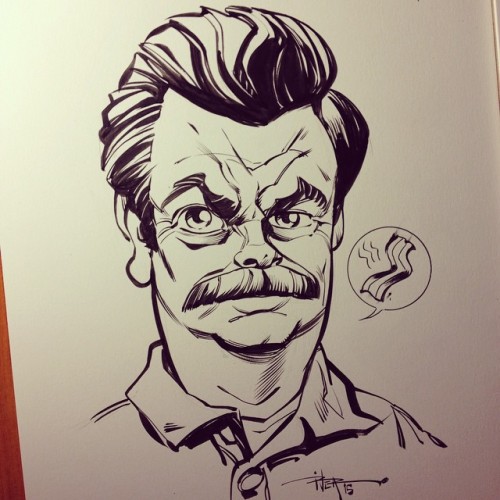 A traditional Swanson. #ink #inking #ronswanson