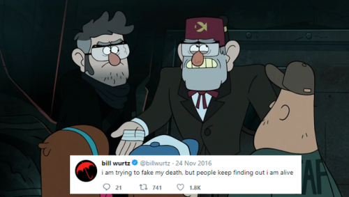 anistarrose:gravity falls x bill wurtz tweets part 6 of...