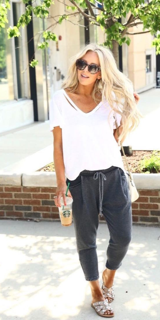 50+ Cozy Outfit Ideas You Need - #Photooftheday, #Girl, #Picoftheday, #Picture, #Street My kinda Saturday uniform This $25.00 tee is ahhh mazing... Ibought it 3 times now because I just want to wear it every day!!! And these joggers.... babes... Ikinda the jogger I like collect them because I love them so much... and these are my new favorite I also linked my exact sunnies and slides as well! Shop my exact look by  on the Liketoknowit App OR you can now use the link in my profile to instantly shop all my looks too:  