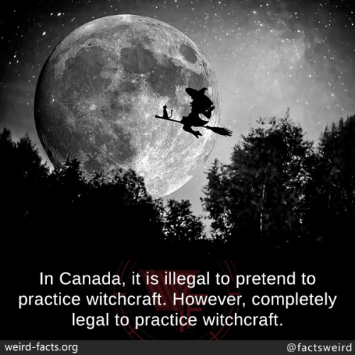 mindblowingfactz:In Canada, it is illegal to pretend to...