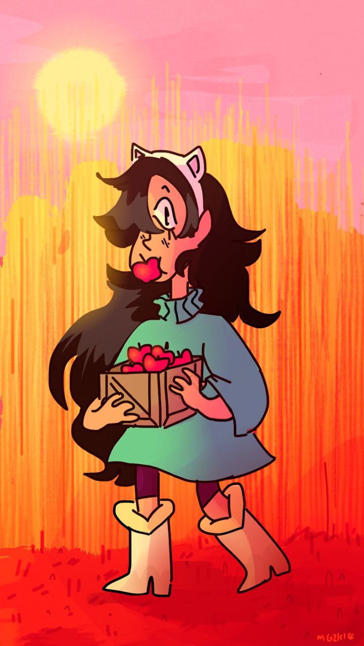 Maney (is that how you spell her name?) from Craig of the Creek holding a crate of apples cause why not. *Always click the pic for better quality!
