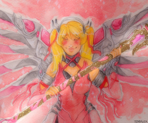 aquafinart:I finished the Pink Mercy, this time I tried mixing...