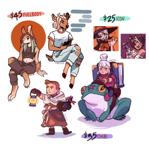 freyjs:hey y’all, i’m currently taking character commissions!!...