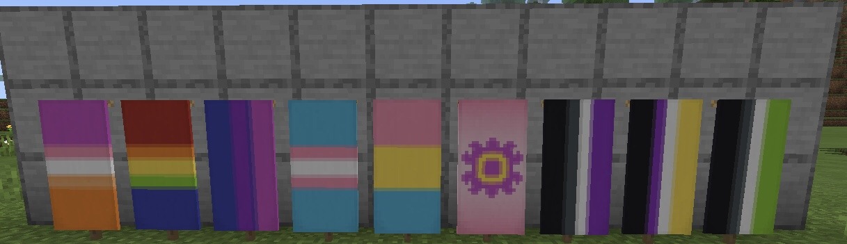 Trans Pride Flag Minecraft Banner : Pin On Minecraft Banner 