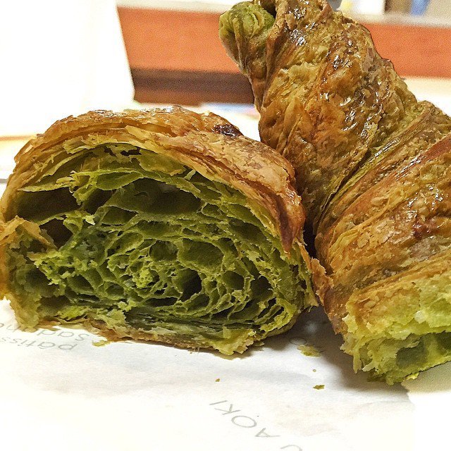 How to make Matcha Danish Loaf and Croissant. http://snip.ly/k8xft