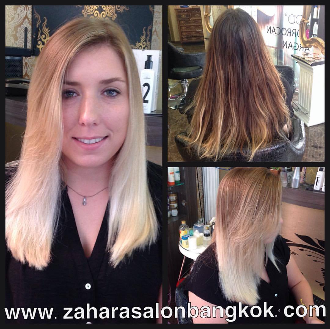 Zahara Salon Bangkok Beautiful Ombre Hair At Bangkok Salon