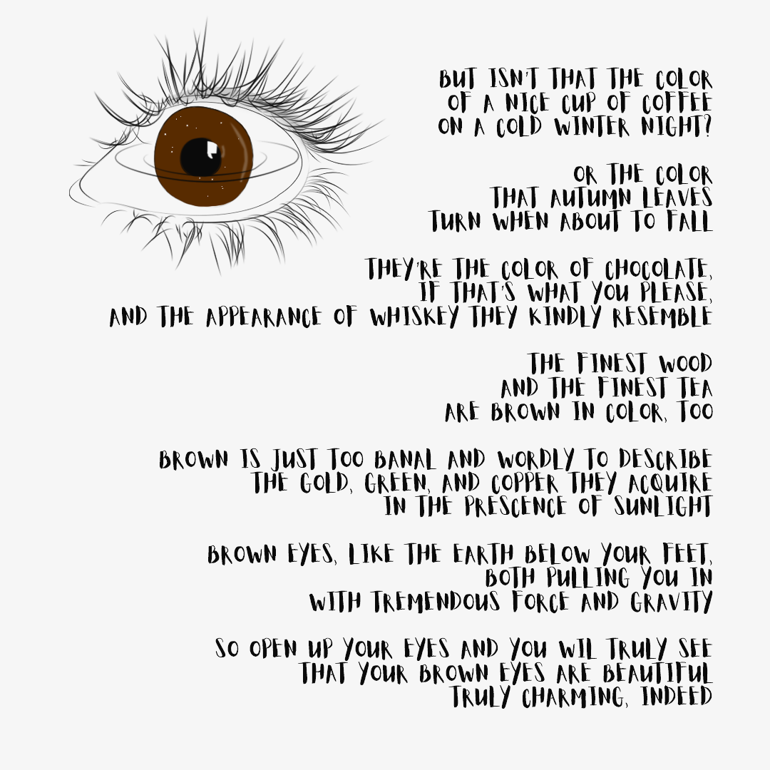 light brown eyes creative writing