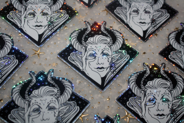 trans demons and angel stickers are in! All my small things, like stickers and patches will be mailed out on the day of...
