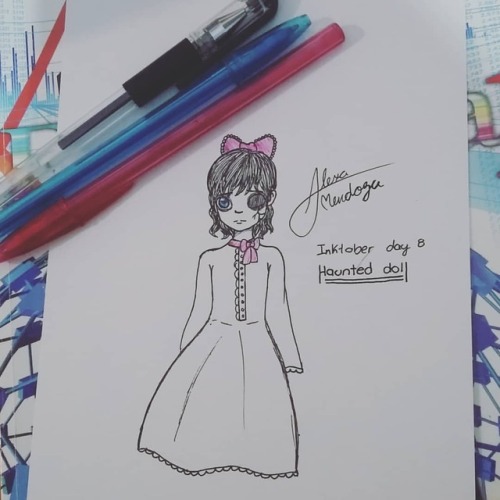 Inktober day 8: haunted doll(I almost forgot to do the...