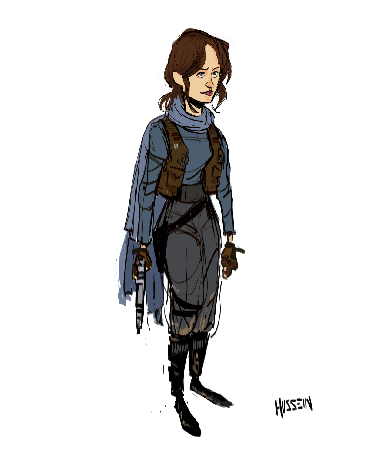 FARID HUSSEIN — Another “Rogue One” quick digital sketch. Jyn Erso...