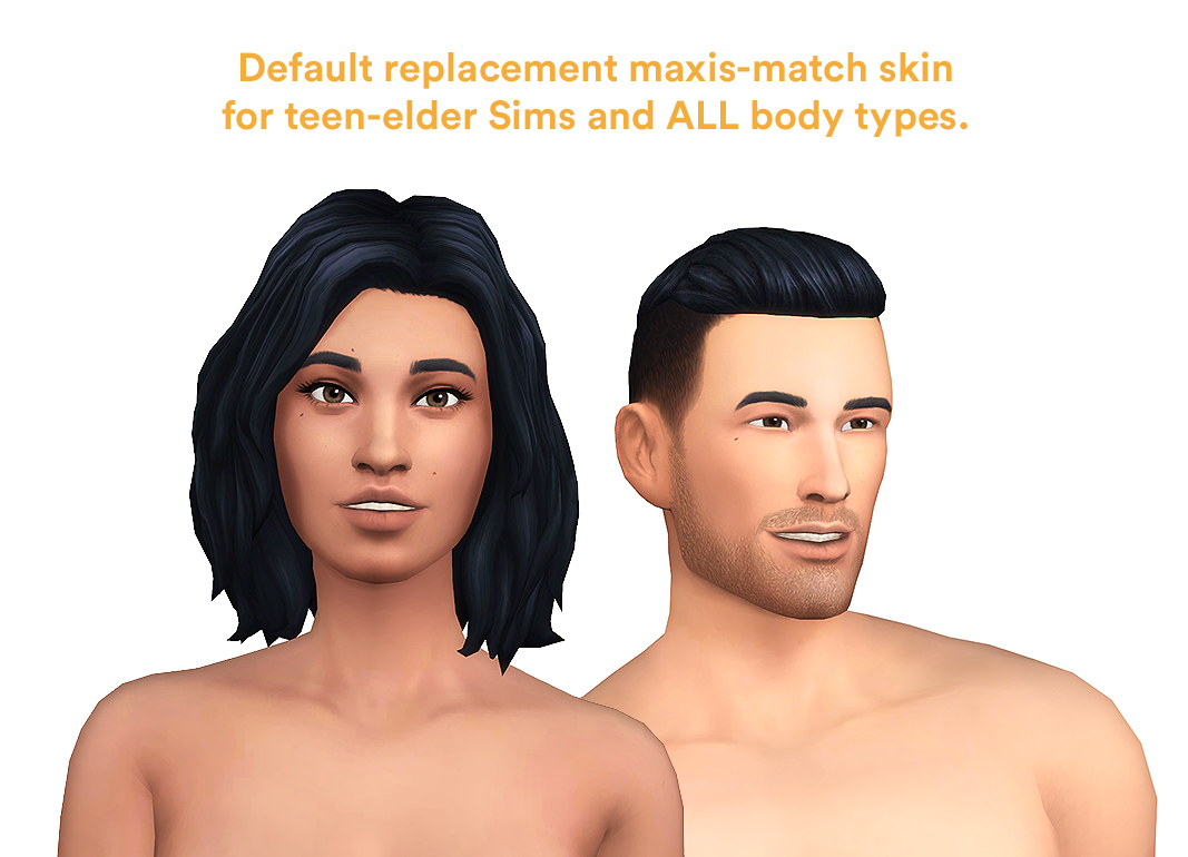 sims 3 realistic skin default