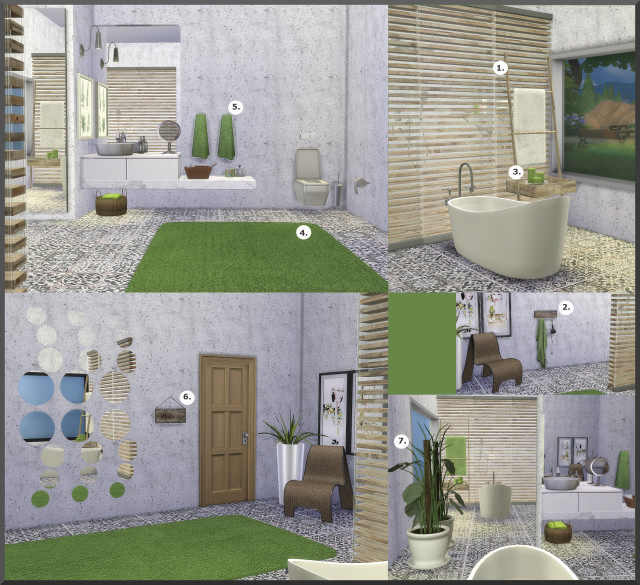 KSimbleton's Sims 4 Blog - [[MORE]] I’m back with a bathroom “set” for