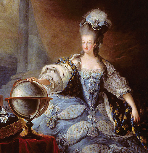 Detail from a portrait of Marie Antoinette by...