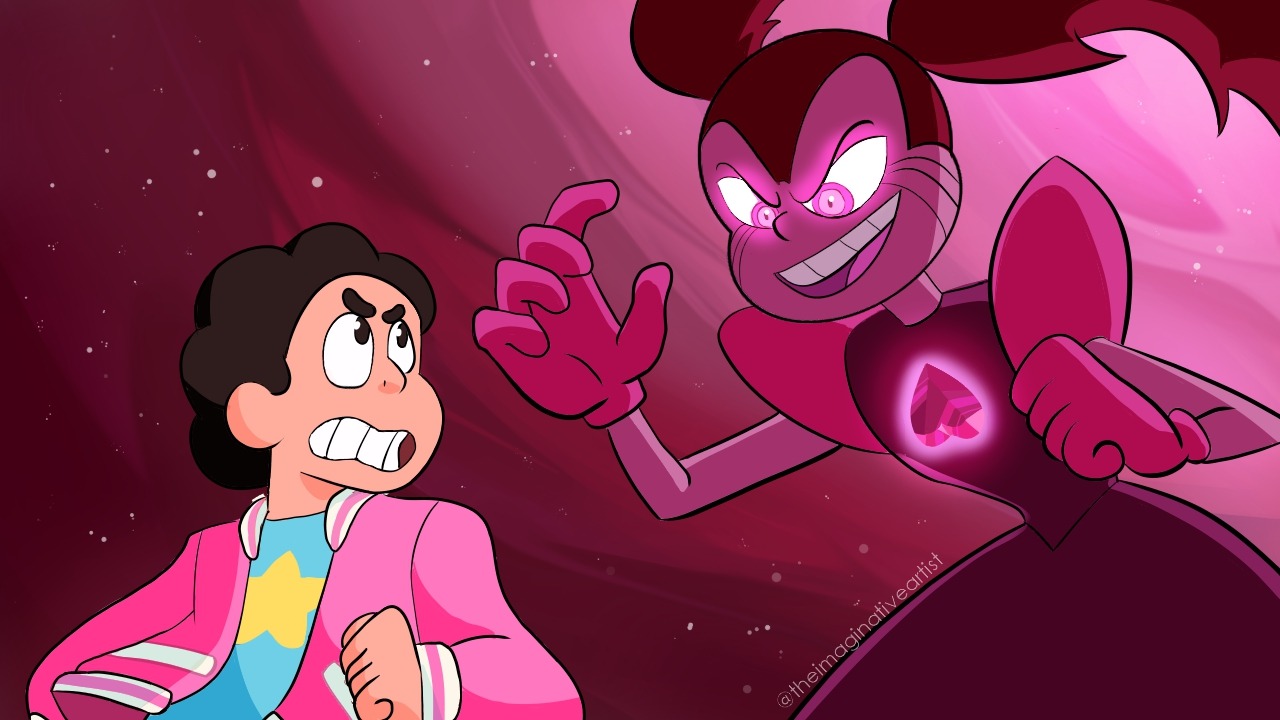Thumbnail art I drew for the Roundtable! Check out their latest theory video of the mysterious new villain! Could she also be another Pink Diamond?