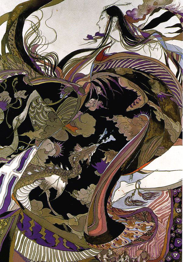 blackcoffeecinnamon:
â€œ Amano Yoshitaka (1952-) ã€€å¤©é‡Žå–œå­
illustration for The Tale of Genji ã€€æºæ°ç‰©èªžã€2006ã€€
â€