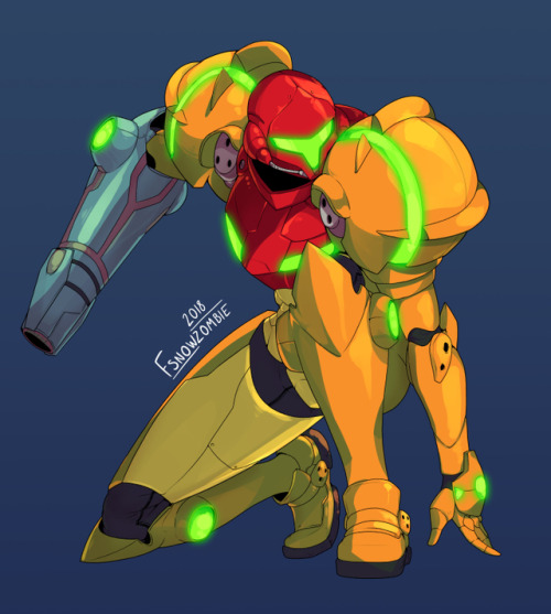 fsnowzombie:Armored Lady MondaySamus! in her samus return...