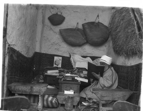 Arab solicitor in his office. Tunisia, circa...