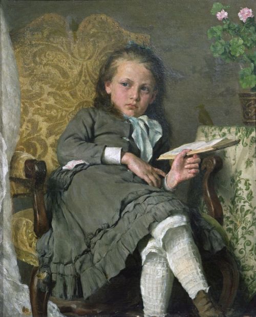 huariqueje:Girl in Chair  -   Erik Theodor Werenskiold ,...