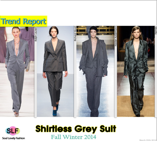 Shirtless Jacket Grey Pantsuit Fashion Trend For 