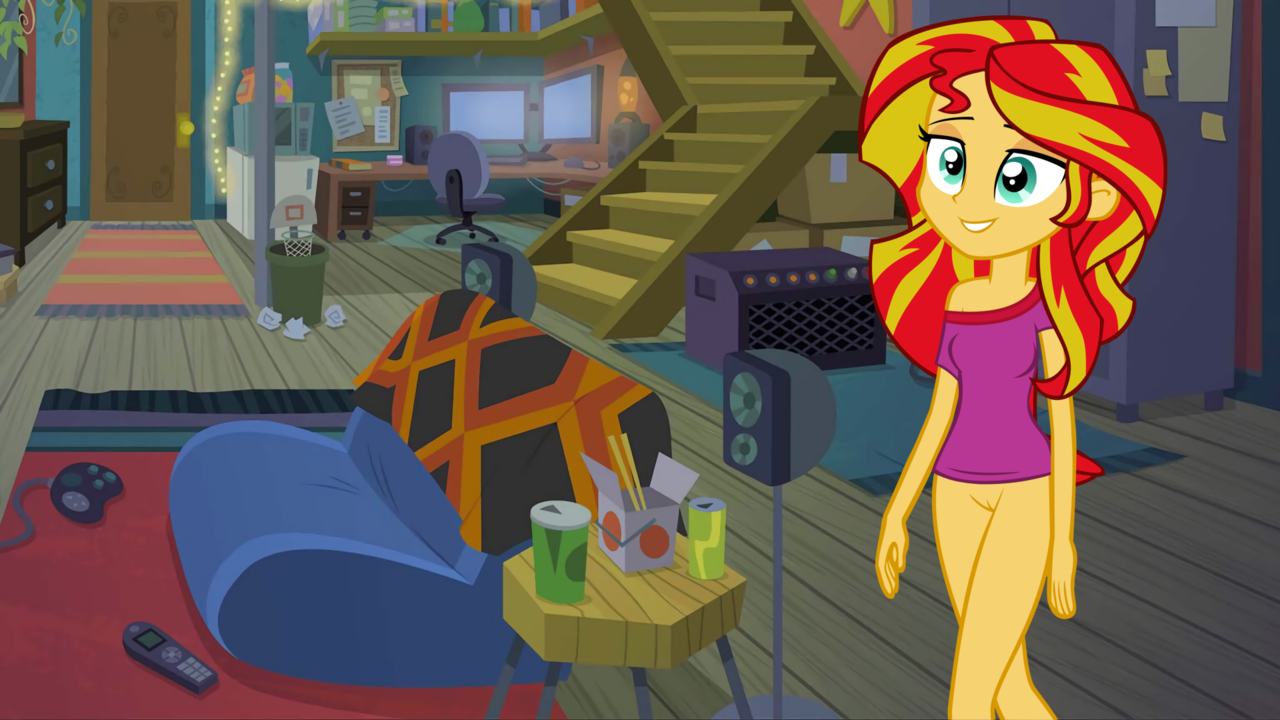 Astroboy84 — Sunset Shimmer at home - Nude Version