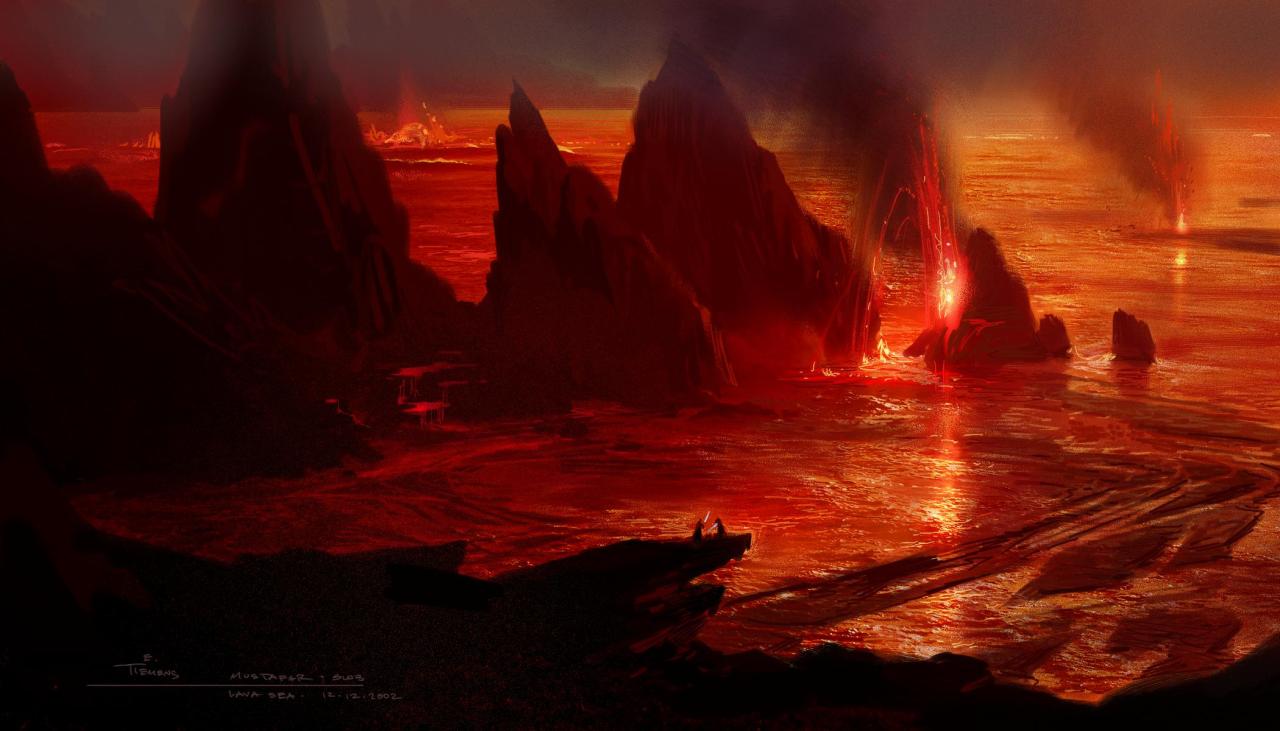 Mustafar lava-scape concept by Erik Tiemens. 