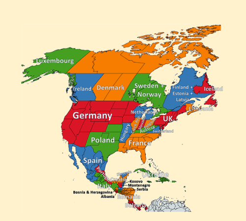 mapsontheweb:Comparing the population sizes of countries in...