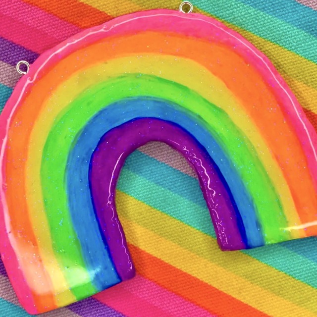 metallic rainbow hair strings
