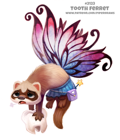 cryptid-creations:Daily Paint 2123. Tooth FerretDaily Book and...