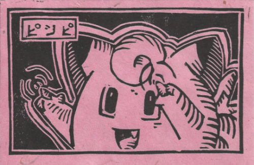 retrogamingblog:Japanese Linocut Pokemon Artwork made by...