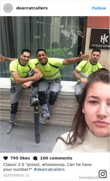 luciferlaughs:This woman started taking selfies with catcallers...