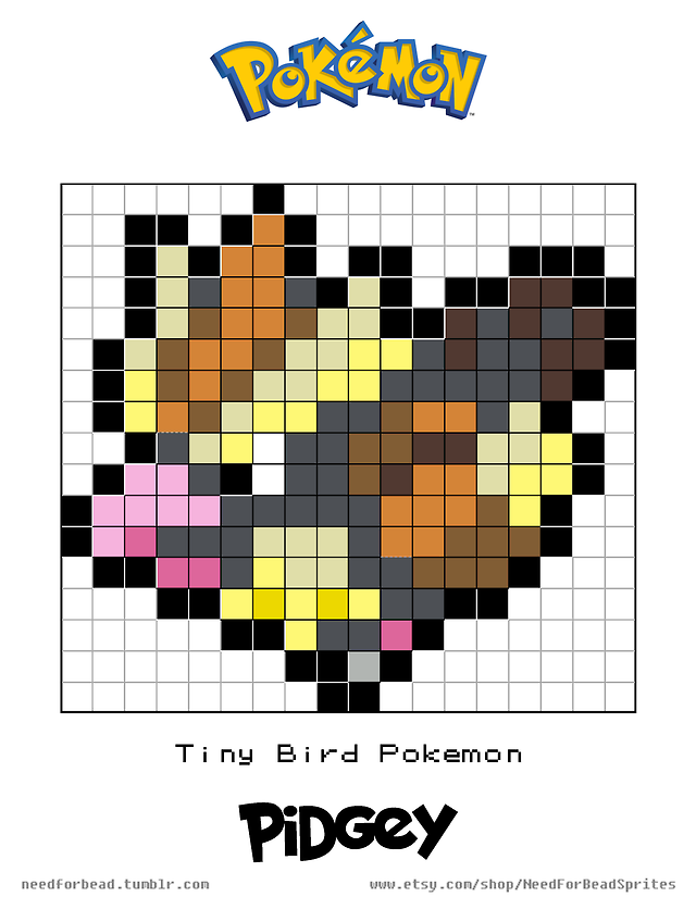 Pokemon: Pidgey #016 The Tiny Bird Pokemon - Need For Bead