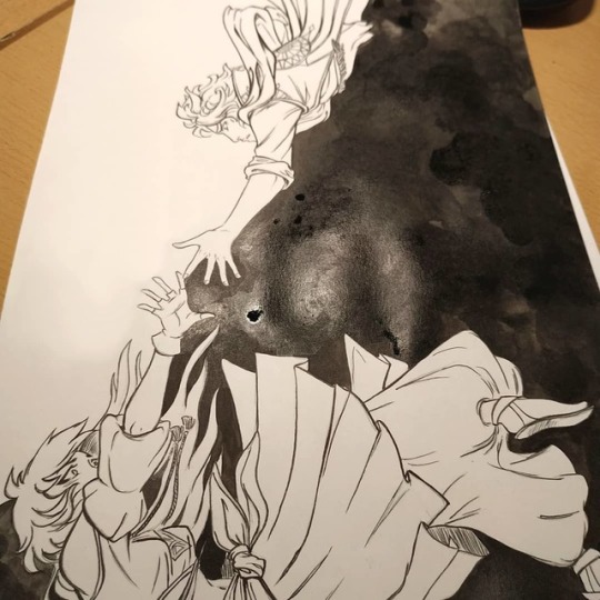 InktoberDay 2 - Black Hole ( @elentori-art ‘s list) I was thinking about Asra’s route (when Lucio is chasing him and the MC),...