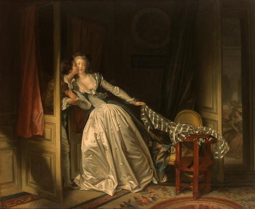 history-of-fashion:1780s Jean-Honoré Fragonard - Stolen Kiss