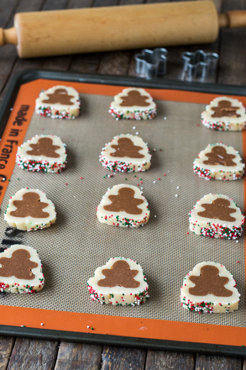 sweetoothgirl:Gingerbread Men Slice N’ Bake Cookies