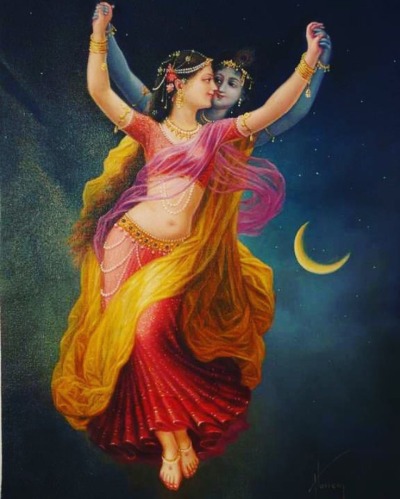 Image result for radha smiling at krishna"