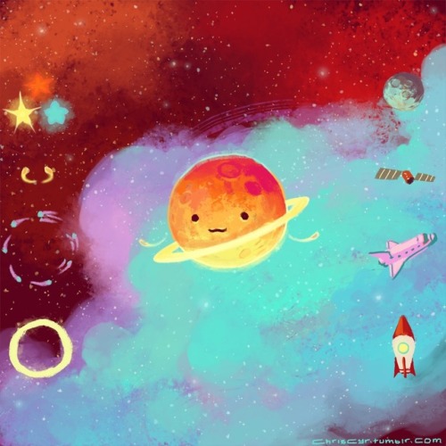 planet space small cute planetoid artists on tumblr art illustration octoberknightly dailyart gettingbackontrack