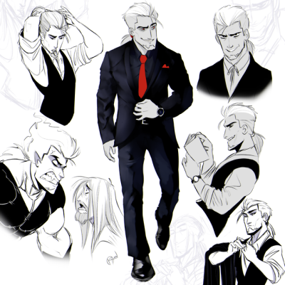 black suits