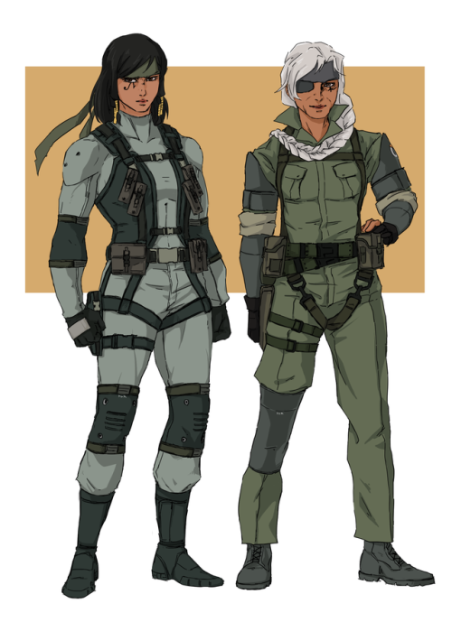 slackergami:Big Boss Ana, Solid Pharah, Quiet Widowmaker,...