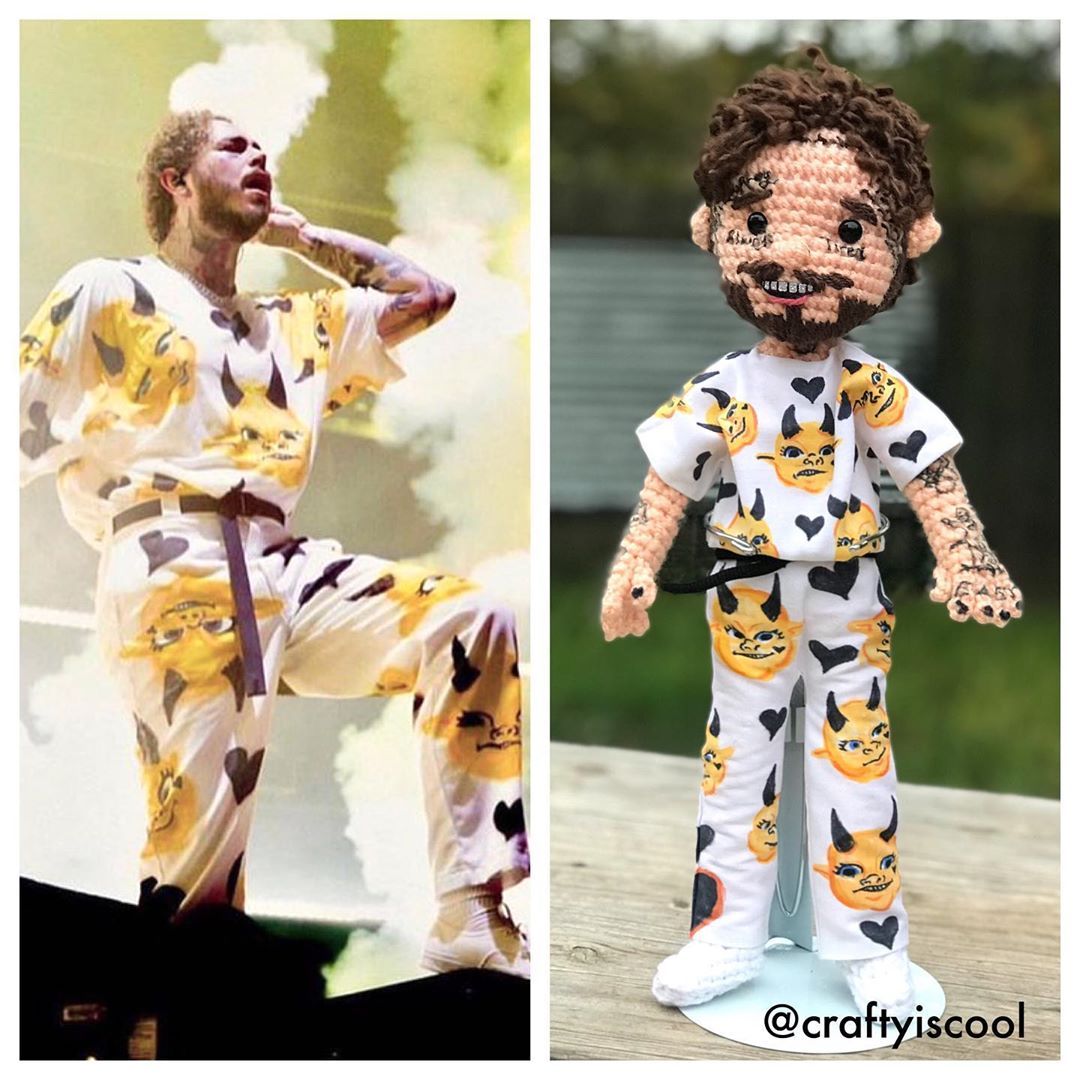 post malone crochet doll